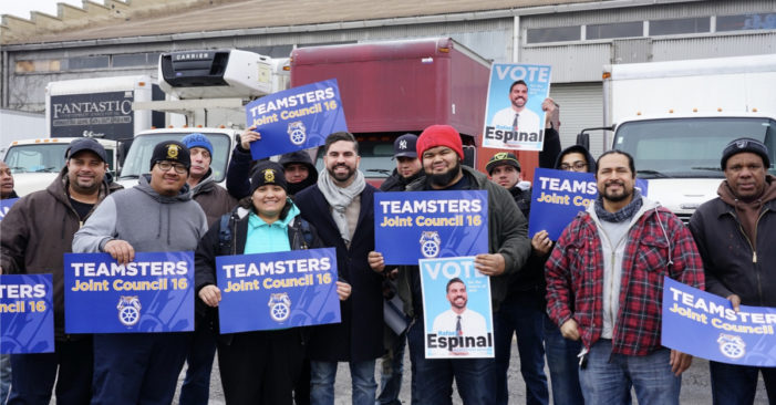 Teamsters Endorse Rafael Espinal for Public Advocate