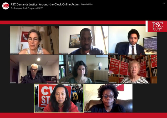PSC/CUNY Holds Around-the-Clock Online Action PSC/CUNY Holds Around-the-Clock Online Action