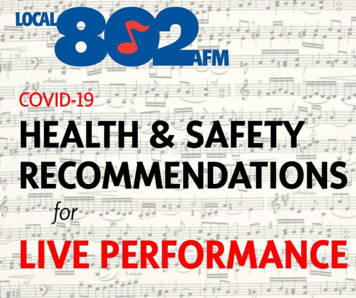 AFM Local 802 Health & Safety Recommendations for Live Performance