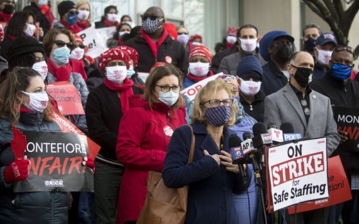Nurses Strike for Two Days at Montefiore New Rochelle; Some Locked Out On Return