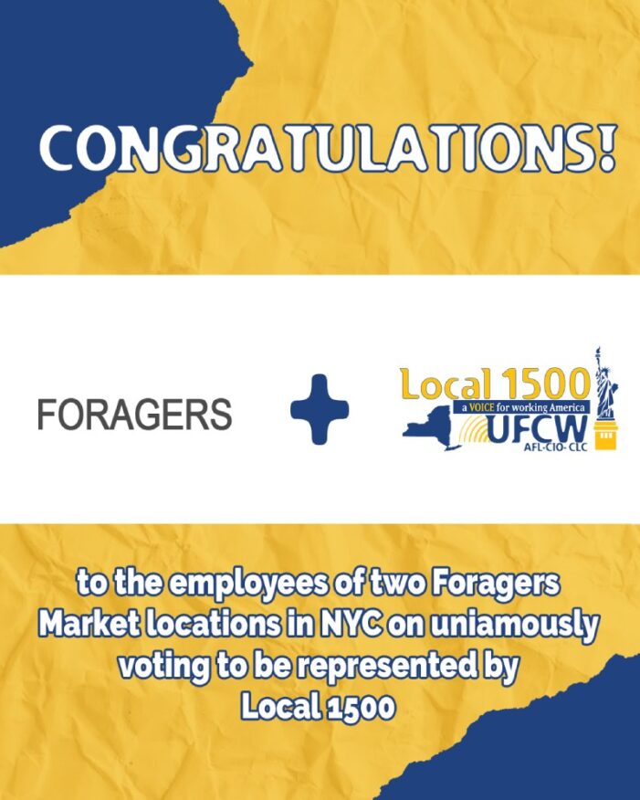 Foragers Market Workers Join in Union with UFCW Local 1500