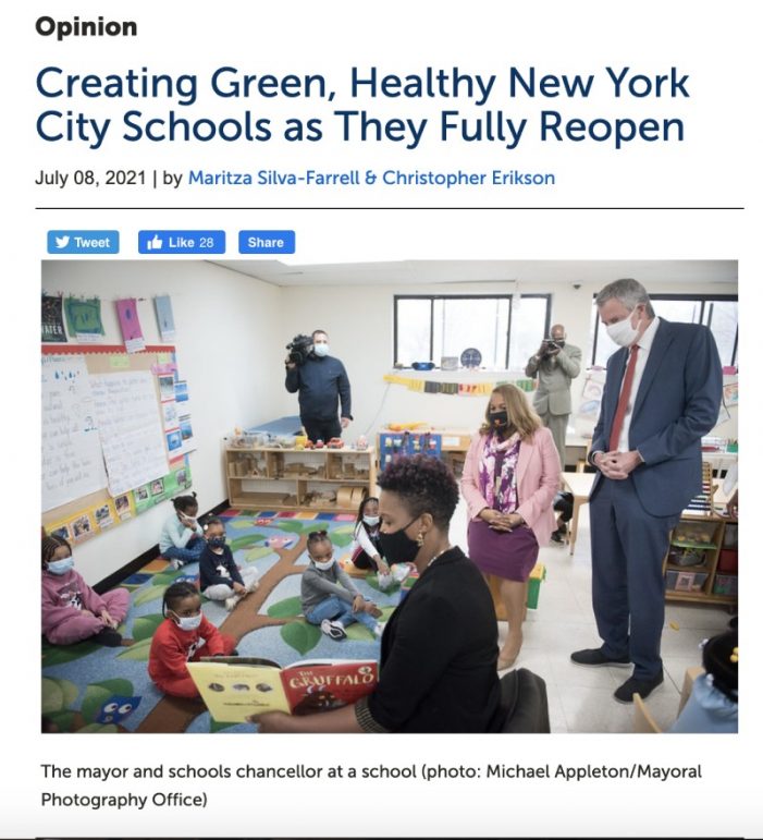 Op-Ed: Creating Green, Healthy New York City Schools as They Fully Reopen