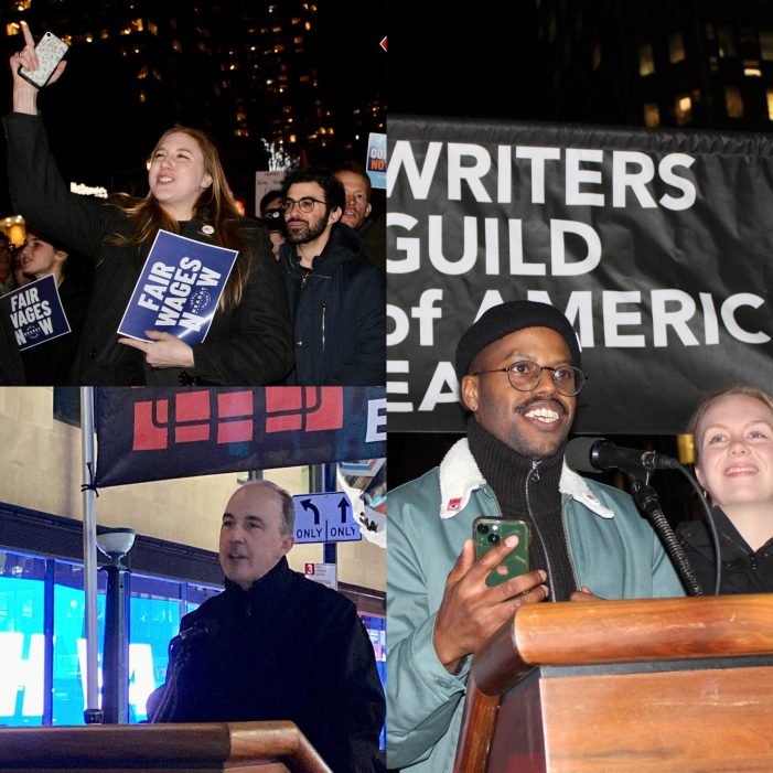 Members and Supporters of Hearst Union Rally in Front of Manhattan HQ