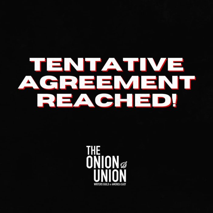 WGA East Members at Onion Inc. Reach Tentative Agreement on New Contract