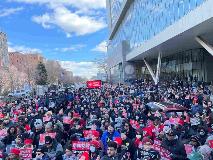 More than 1200 Frontline Workers and Reverend Al Sharpton Rally With Faith and Union Leaders, Elected Officials at SUNY Downstate Hospital
