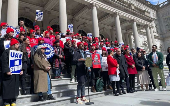 MFJ Workers on Strike Rally with Elected Officials, Supporters at City Hall