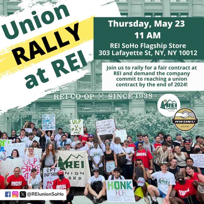REI Union SoHo Rally for a Fair Contract!
