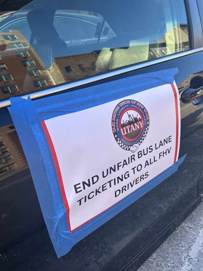 TANY and Justice for App Workers Launch Caravan Protest to End Unfair Bus Lane Ticketing of FHV Drivers and Delivery Workers in NYC